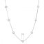 Strieborný náhrdelník s oválnymi riečnymi perlami na retiazke 22043.1