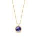 Náhrdelník fialový stříbrný pozlacený se Swarovski Elements Birthday Stone NBG1122SS29TA Tanzanite - Červenec