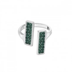 Prsteň zelený sa Swarovski Elements Glow PFMP1EM Emerald