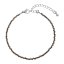 Náramok s pravými grey spinel kameňmi 43055.3 oceľ