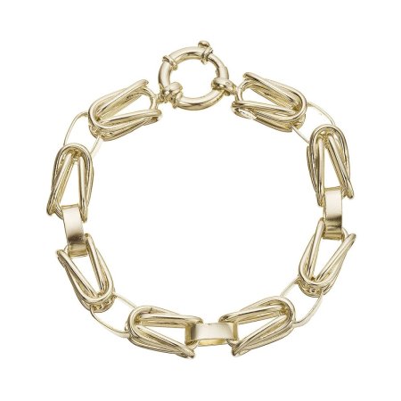 Mohutný náramek z pozlacených článků 73062