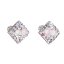 Stříbrné náušnice pecka s krystaly Swarovski růžový kosočtverec 31169.3 Magic Rose