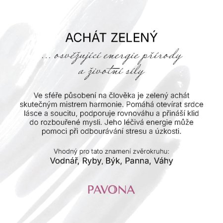 Náramek s minerálními kameny achát zelený 43056.3