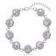 Stříbrný náramek se Swarovski krystaly mix barev 33048.3 Sakura