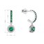 Stříbrné náušnice se zelenými zirkony 11794.3 emerald