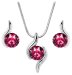 Súprava so Swarovski Elements vlnka ružová Fuchsia