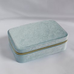 Šperkovnica obdĺžniková na zips SK0004 modrá