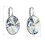 Strieborné náušnice visiace s kryštálmi Swarovski modrý ovál 31275.5 Blue Shade