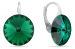 Náušnice zelené Rivoli se Swarovski Elements Sweet Candy KA112214EM  Emerald 14 mm