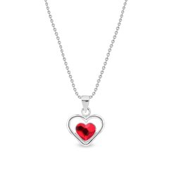Náhrdelník červený se Swarovski Elements Sweetheart NM28086LSI Light Siam