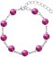 Náramek Rivoli se Swarovski Elements Fuchsia 8 mm