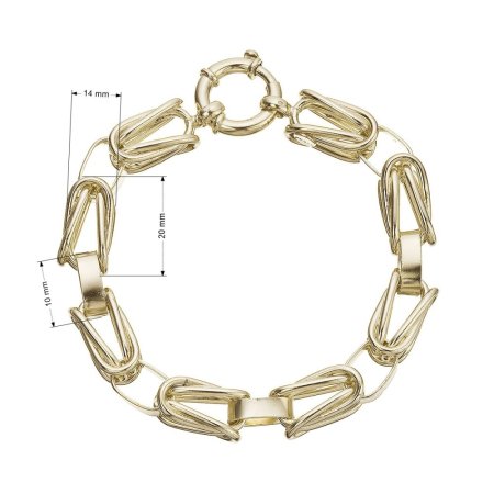 Mohutný náramek z pozlacených článků 73062