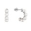 Strieborné náušnice kruhy s bielymi riečnymi perlami 21131.1
