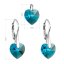 Sada šperkov s kryštálmi Swarovski náušnice a prívesok modré srdce 39003.3 Blue Zircon