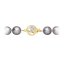 Perlový náhrdelník z riečnych perál so zapínaním zo 14 karátového zlata 922028.3/9270A grey