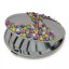 Kosmetické kapesní zrcátko se Swarovski Elements Corals Rainbow EL-08