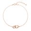 Pozlacený stříbrný ROSE náramek kroužky se zirkony 13032.1 crystal