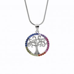 Strieborný náhrdelník v tvare stromu života Multi