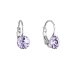 Náušnice Rivoli so Swarovski Elements Violet 8 mm