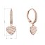Pozlacené stříbrné náušnice se zavěšeným srdíčkem 11720.1 rose gold