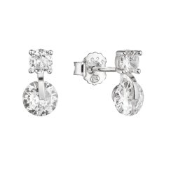Stříbrné náušnice pecky se 2 zirkony 11432.1 crystal