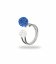 Prsten se Swarovski Elements kulička Sapphire + Krystal