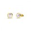 Náušnice číre strieborné pozlátené sa Swarovski Elements Tiny Bonbon Studs KRG1122SS29C Krystal 6 mm