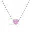 Stříbrný náhrdelník se syntetickým opálem růžové srdce 12048.3 Pink s. Opal