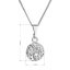 Strieborný náhrdelník so Swarovski kryštálmi okrúhly biely 32086.1 Kryštál