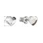 Náušnice se Swarovski Elements srdíčko 51050.1 Krystal 6 mm