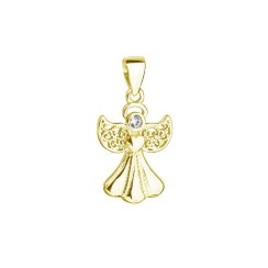 Pozlacený přívěsek anděl se Swarovski krystaly 34262.1