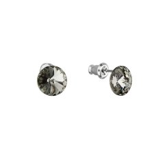 Náušnice Rivoli so Swarovski Elements Black Diamond 8 mm