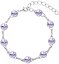 Náramek fialový Rivoli se Swarovski Elements Violet 8 mm