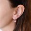 Stříbrné visací náušnice se syntetickým opálem růžové kulaté 11242.3 Pink s. Opal