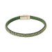Náramek zelený textilní s krystaly 53007.3 peridot