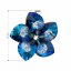 Strieborný prívesok s kryštálom Swarovski modrá kvetina 34072.5 Bermuda Blue