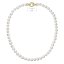 Perlový náhrdelník z pravých riečnych perál biely 22003.1 Au plating