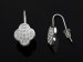 Visiace náušnice so Swarovski Elements kvet Krystal