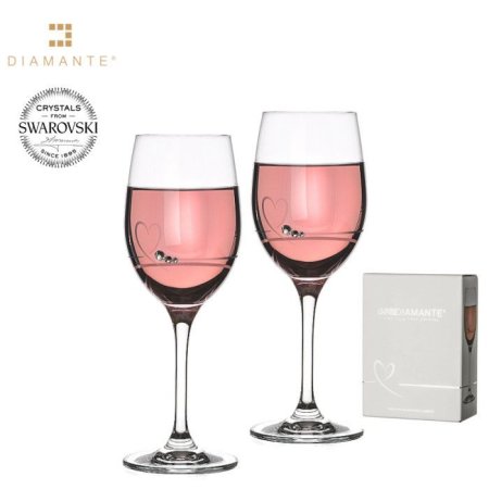 Poháre na víno sa Swarovski Elements srdce Petit Wines-Heart 240 ml