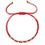 Kabbalah náramok červený so zlatými ozdobnými guličkami 93T00102 red