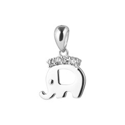 Strieborný prívesok slon so zirkonmi 14045.1 crystal