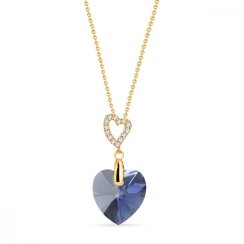 Náhrdelník modrý sa Swarovski Elements Amore NCSG622814DB Denim Blue