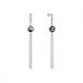 Náušnice šedej sa Swarovski Elements Ballena KC1122SS29BD Black Diamond