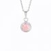 Strieborný náhrdelník s ružovým opálom a kryštálmi Swarovski Elements koliesko Rose Opal