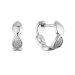 Strieborné náušnice tvarované kruhy 11614.1