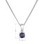 Strieborný náhrdelník s pravým minerálnym kameňom tmavo modrý 12078.3 sapphire blue