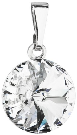 Prívesok biely Rivoli so Swarovski Elements Kryštál 12 mm