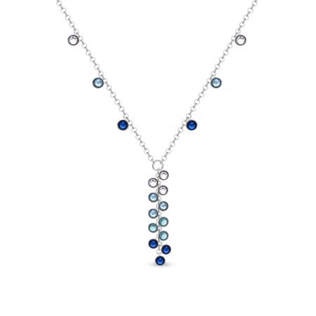 Náhrdelník modrý so Swarovski Elements Milipedo NKROLO2038CB Capri Blue