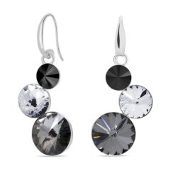 Náušnice se Swarovski Elements Lollipop KW11223SNJ Silver Night