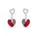 Náušnice červené se Swarovski Elements Amore KCS622810SC Scarlet